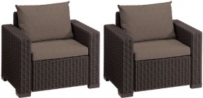 Комплект кресел Калифорния (California chair) коричневые в Кудымкаре - kudymkar.mebel24.online | фото 2