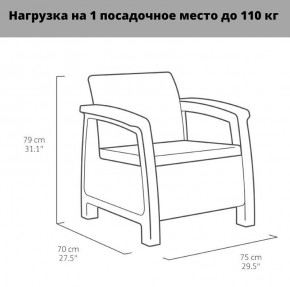 Комплект мебели Корфу Рест (Corfu Rest - without table) графит в Кудымкаре - kudymkar.mebel24.online | фото 3