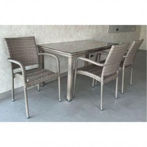 Комплект плетеной мебели T256C/Y376C-W85 Latte (4+1) + подушки на стульях в Кудымкаре - kudymkar.mebel24.online | фото 2