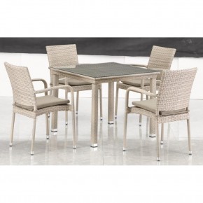 Комплект плетеной мебели T256C/Y376C-W85 Latte (4+1) + подушки на стульях в Кудымкаре - kudymkar.mebel24.online | фото 3