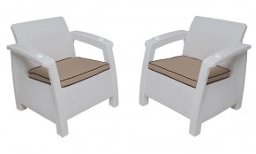 Комплект уличной мебели Yalta Premium Terrace Set (Ялта) белый (+подушки под спину) в Кудымкаре - kudymkar.mebel24.online | фото 4