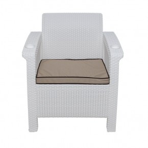 Комплект уличной мебели Yalta Premium Terrace Set (Ялта) белый (+подушки под спину) в Кудымкаре - kudymkar.mebel24.online | фото 6