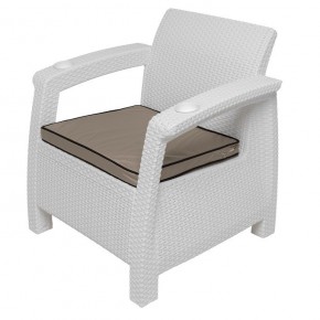 Комплект уличной мебели Yalta Premium Terrace Set (Ялта) белый (+подушки под спину) в Кудымкаре - kudymkar.mebel24.online | фото 7
