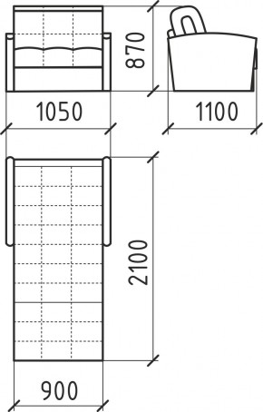 КОРАЛЛ 2 Кресло-кровать КР/КР в Кудымкаре - kudymkar.mebel24.online | фото 3