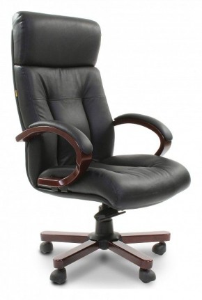 Кресло для руководителя Chairman 421 черный/орех темный, черный в Кудымкаре - kudymkar.mebel24.online | фото