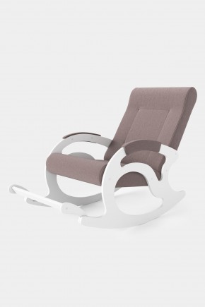 Кресло-качалка Тироль 12-Т-КМ (ткань/белые) КОФЕ С МОЛОКОМ в Кудымкаре - kudymkar.mebel24.online | фото 2