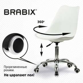 Кресло стул BRABIX "Eames MG-310 CH", хром, пластик белый, экокожа белая, 532923 в Кудымкаре - kudymkar.mebel24.online | фото 7