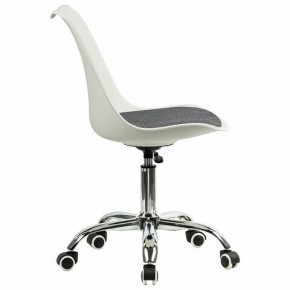 Кресло стул BRABIX "Eames MG-310 CH", хром, пластик белый, ткань серая, 532924 в Кудымкаре - kudymkar.mebel24.online | фото 3