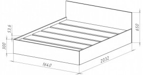 НИЦЦА-14 Кровать 1600 с настилом ЛДСП (НЦ.14) в Кудымкаре - kudymkar.mebel24.online | фото 3