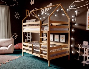Кровать-домик двухъярусная 80*190 без покраски в Кудымкаре - kudymkar.mebel24.online | фото 2