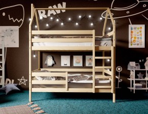 Кровать-домик двухъярусная 80*190 без покраски в Кудымкаре - kudymkar.mebel24.online | фото 3