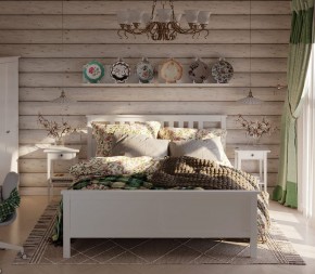 Кровать Кантри двухспальная 180х200, массив сосны, цвет белый в Кудымкаре - kudymkar.mebel24.online | фото 4
