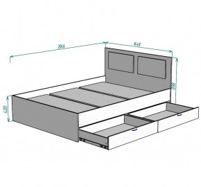 Кровать Ольга L41 (1400) 2 ящика в Кудымкаре - kudymkar.mebel24.online | фото 2