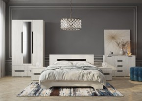 Кровать Вега 1,4 + основание (Крафт белый - Венге) в Кудымкаре - kudymkar.mebel24.online | фото 3