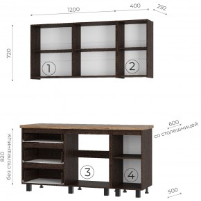 Кухня Энигма 1.6 м (венге/дуб каньон) в Кудымкаре - kudymkar.mebel24.online | фото 4