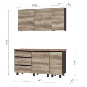 Кухня Энигма 1.6 м (венге/дуб каньон) в Кудымкаре - kudymkar.mebel24.online | фото 5