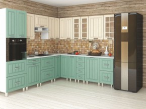 Кухня модульная Луксор бирюза-кремовый в Кудымкаре - kudymkar.mebel24.online | фото 2