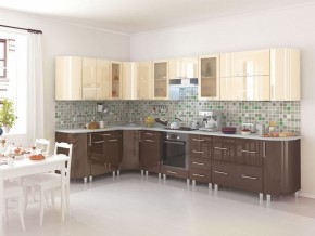 Кухня Танго модульная шоколад-ваниль в Кудымкаре - kudymkar.mebel24.online | фото 1