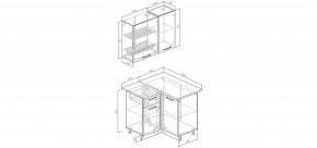 Кухонный гарнитур Белый Глянец 1000*1000 (Стол. 38мм) в Кудымкаре - kudymkar.mebel24.online | фото 2