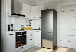 Кухонный гарнитур Белый Глянец 2200*1000 (Стол. 26мм) в Кудымкаре - kudymkar.mebel24.online | фото 1