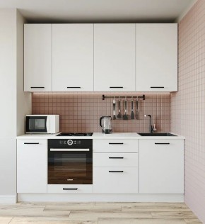 Кухонный гарнитур Белый Глянец 2200 h950 (Стол. 38мм) в Кудымкаре - kudymkar.mebel24.online | фото