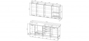 Кухонный гарнитур Белый Глянец 2200 h950 (Стол. 38мм) в Кудымкаре - kudymkar.mebel24.online | фото 2