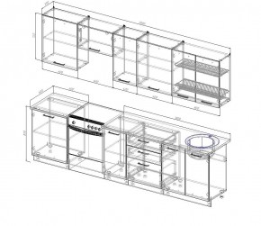 Кухонный гарнитур Капри 3000 (Стол. 38мм) в Кудымкаре - kudymkar.mebel24.online | фото 2