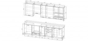 Кухонный гарнитур Меренга 3000 h950 (Стол. 26мм) в Кудымкаре - kudymkar.mebel24.online | фото 2