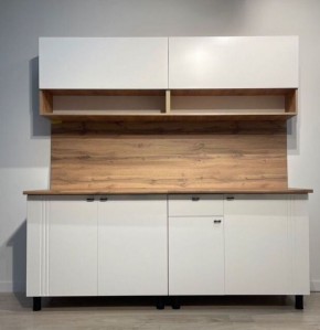 Кухонный гарнитур «Монако» 2.0 м Серия 2 МДФ с фрезеровкой (Дуб Золотой/Белый матовый) в Кудымкаре - kudymkar.mebel24.online | фото 2