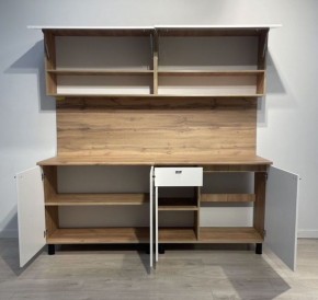 Кухонный гарнитур «Монако» 2.0 м Серия 2 МДФ с фрезеровкой (Дуб Золотой/Белый матовый) в Кудымкаре - kudymkar.mebel24.online | фото 4