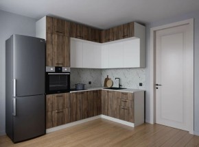 Кухонный гарнитур Старое Дерево 2200*1700 (Стол. 38мм) в Кудымкаре - kudymkar.mebel24.online | фото