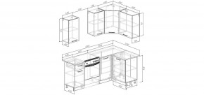 Кухонный гарнитур угловой Смоки 2000*1200 (Стол. 26мм) в Кудымкаре - kudymkar.mebel24.online | фото 2