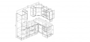 Кухонный гарнитур угловой Смоки 2400*1600 (Стол. 26мм) в Кудымкаре - kudymkar.mebel24.online | фото 2