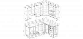 Кухонный гарнитур Умбра 2200*1600 h950 (Стол. 38мм) в Кудымкаре - kudymkar.mebel24.online | фото 2