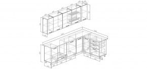 Кухонный гарнитур Умбра 2600*1600 (Стол. 38мм) в Кудымкаре - kudymkar.mebel24.online | фото 2