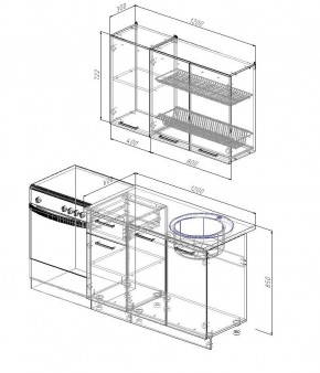Кухонный гарнитур Вегас 1200 (Стол. 26мм) в Кудымкаре - kudymkar.mebel24.online | фото 2