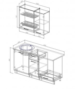 Кухонный гарнитур Вегас 1600 (Стол. 38мм) в Кудымкаре - kudymkar.mebel24.online | фото 2