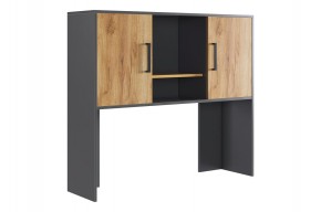 ЛАЙТ 2 Надстройка стола компьютерного (1200) графит в Кудымкаре - kudymkar.mebel24.online | фото
