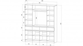 ЛЕНОРА Спальный гарнитур (модульный) графит в Кудымкаре - kudymkar.mebel24.online | фото 9