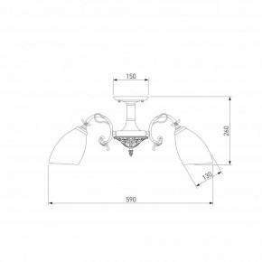 Люстра на штанге Eurosvet Ariele 22010/5 античная бронза в Кудымкаре - kudymkar.mebel24.online | фото 3