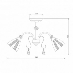Люстра на штанге Eurosvet Floranse 30155/5 античная бронза в Кудымкаре - kudymkar.mebel24.online | фото 3