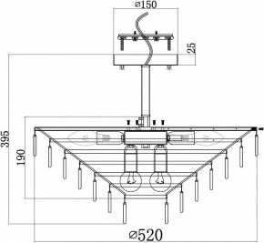 Люстра на штанге Maytoni Mazzo MOD130CL-11G в Кудымкаре - kudymkar.mebel24.online | фото 5