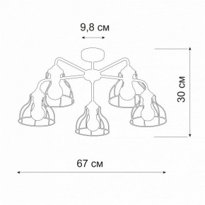 Люстра на штанге Vitaluce V3102 V3102-1/5PL в Кудымкаре - kudymkar.mebel24.online | фото 2