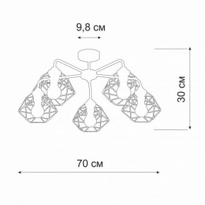 Люстра на штанге Vitaluce V4258 V4258-0/5PL в Кудымкаре - kudymkar.mebel24.online | фото 2