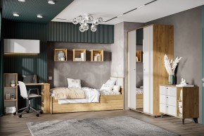 МИЛАН Спальня (Дуб Золотой/Белый матовый) в Кудымкаре - kudymkar.mebel24.online | фото 45