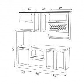 МИЛАНО Кухонный гарнитур 2,0 м Компоновка №3 в Кудымкаре - kudymkar.mebel24.online | фото 6