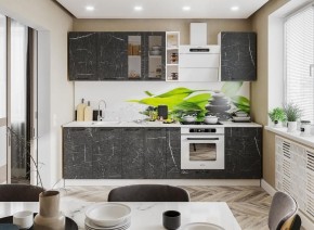 Модульная кухня Марбл мрамор дарк в Кудымкаре - kudymkar.mebel24.online | фото 1