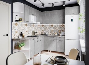 Модульная кухня Марбл мрамор лайт в Кудымкаре - kudymkar.mebel24.online | фото 1