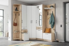 Модульная прихожая Денвер Дуб сонома/Белый в Кудымкаре - kudymkar.mebel24.online | фото 2