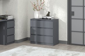 МС "Хилтон" Комод №2 800 (3 ящ.) графит в Кудымкаре - kudymkar.mebel24.online | фото